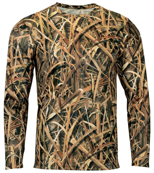 Men's Oxford Performance Camo Print Long Sleeve T-Shirt