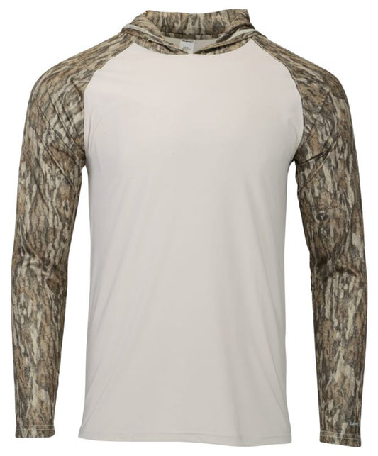 Men's Biloxi Performance Colorblocked Hooded Sweatshirt mossy oak