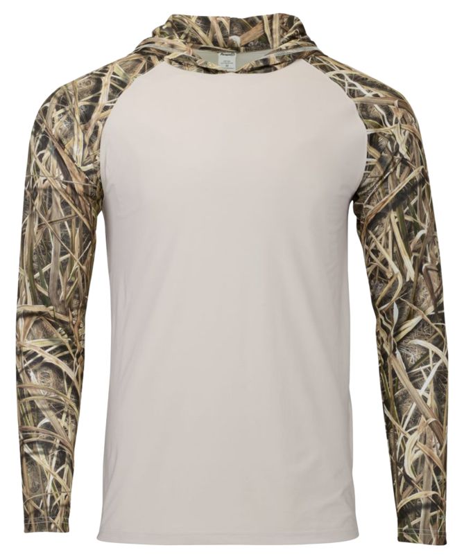 Men's Biloxi Performance Colorblocked Hooded Sweatshirt mossy oak